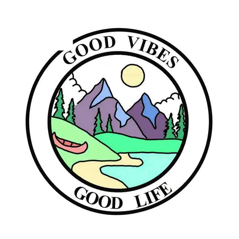 

Interesting for Good Vibes Life Sign Motorcycle Anime Fine Personality Car Stickers Vinyl Wrap PVC13x13cm