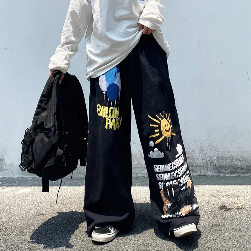 New High Street Hip Hop Cargo Pants Japanese Streetwear Woman Mens Joggers Loose Pants Anime Casual Sweatpants Harajuku Fashion