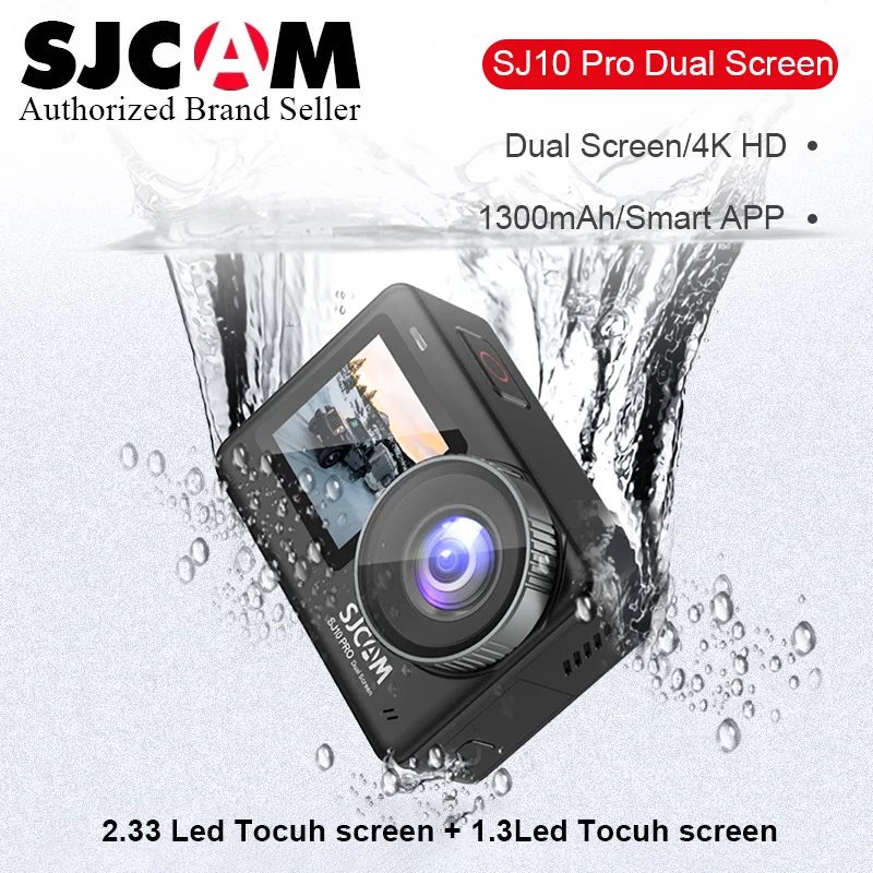

SJCAM SJ10 Pro Dual Screen Action Camera 4K 60FPS WiFi Gyro Anti-shake Ambarella Chip Live Streaming Body Waterproof Sports DV