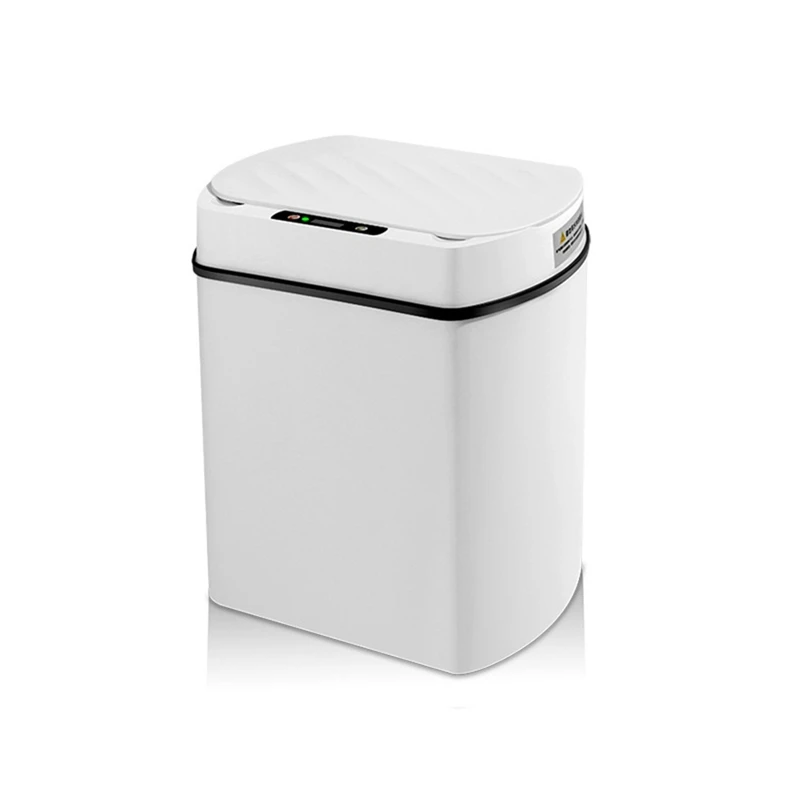 

Smart Trash Can Dustbin Wastebasket Automatic Sensor Trash Can For Kitchen House Smart Home Bathroom White 13L