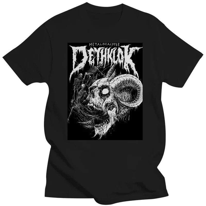 Черная футболка dethцикл размер соответствует