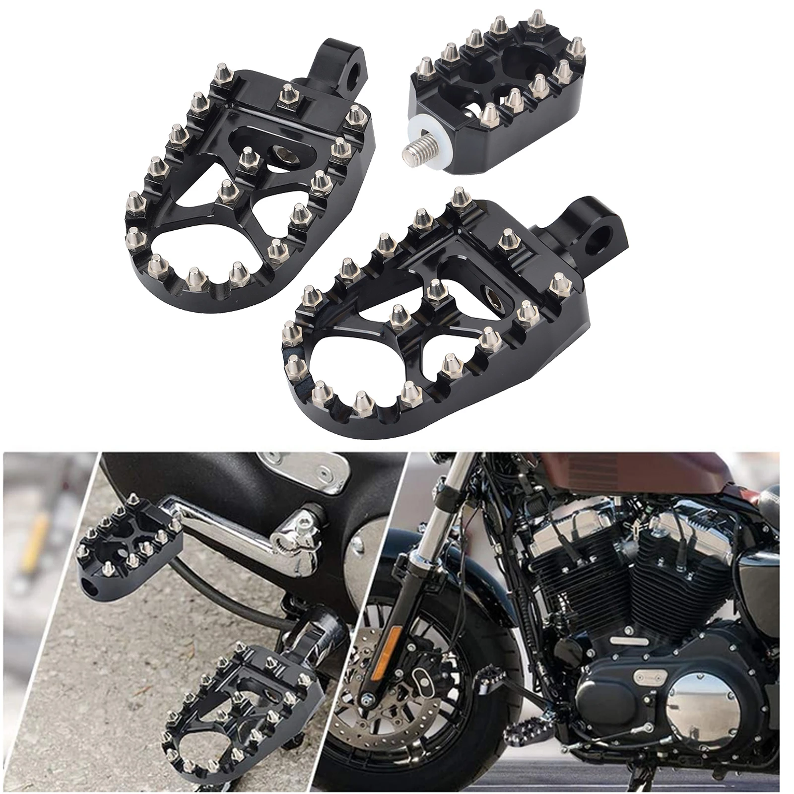 

MX Foot Pegs Motorcycle Gear Shift Brake Pedals Toe Shifter Peg for Harley Dyna Fatboy Sportster 883 Street Bob Bobber Chopper