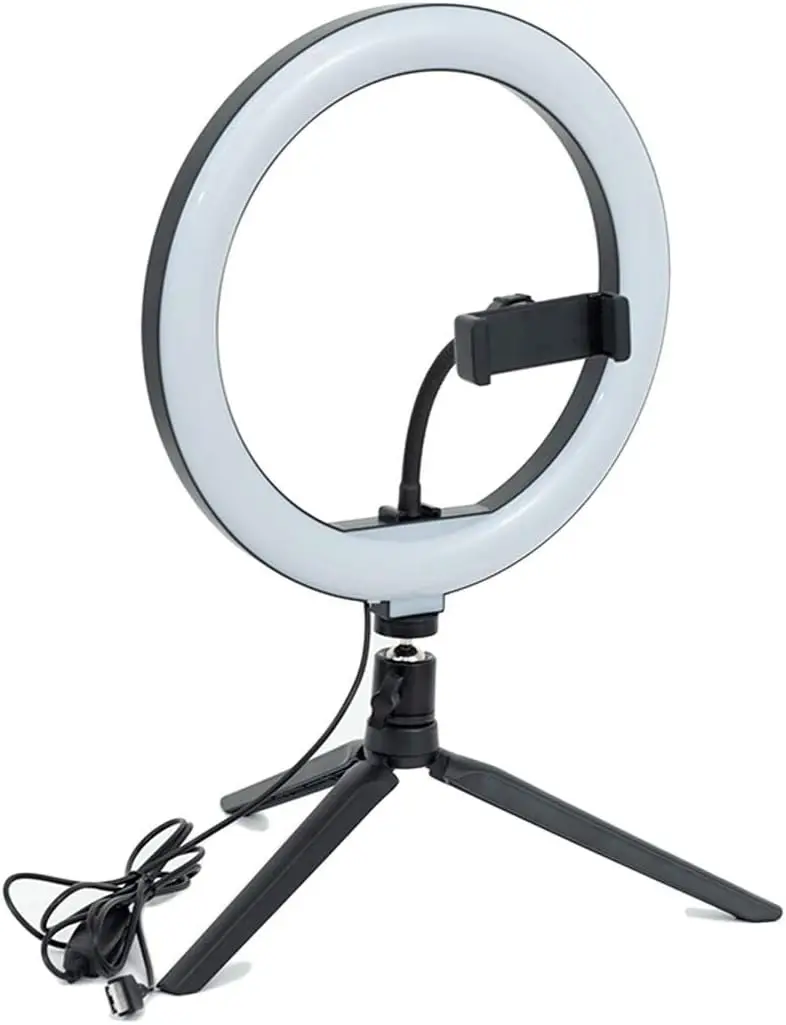 

Iluminador 10 Polegadas LC-26 Com Suporte de Celular e Mini Tripé