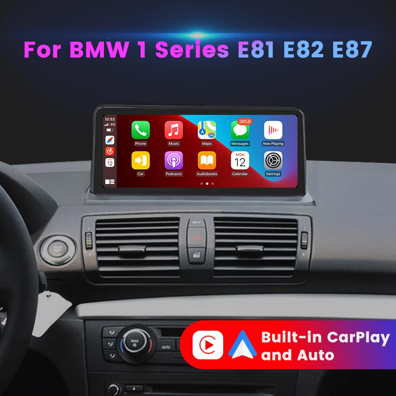 Беспроводная Автомагнитола Carplay Android 11 стерео Мультимедиа для BMW 1 серии E87 E81 E82 E88