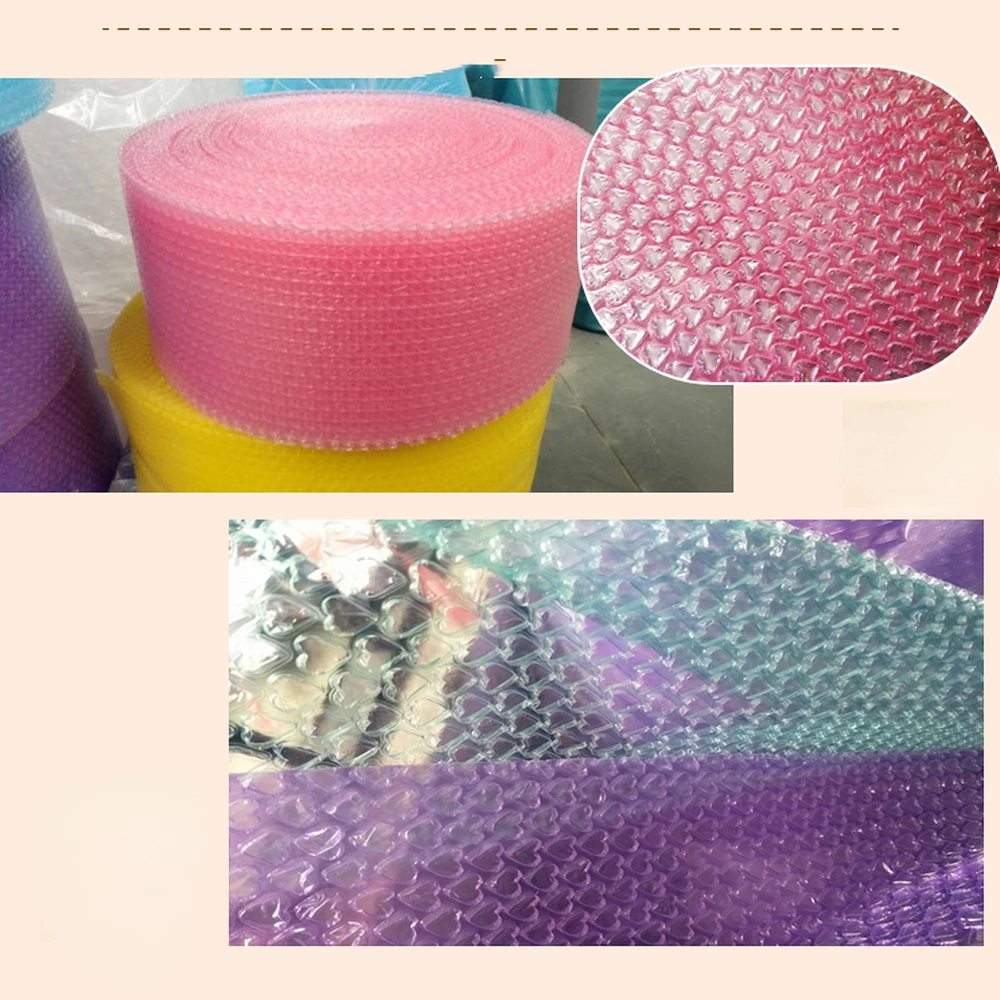 

20cmx5m Pink Heart-shape Mini Air Bubble Roll Party Favors and Gifts Packing Foam Roll Gift Box Packing Filler Wedding Decor