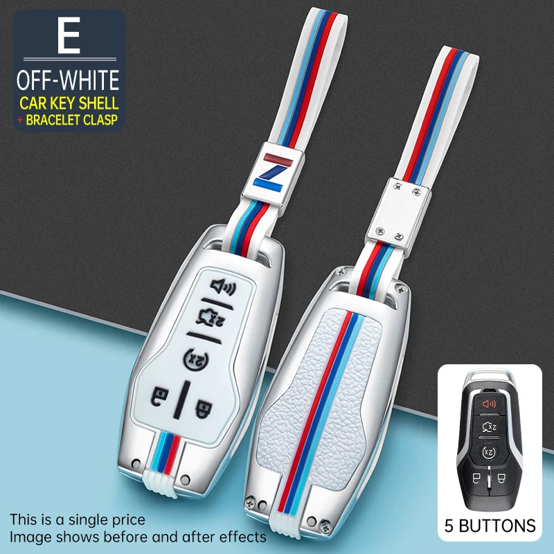 

2019 Car Key Cover Case Holder For Ford Fusion Mondeo Mustang F-150 Explorer Edge 2015-2018 Car-Styling Key Shells Keychain