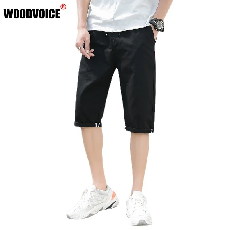 

Fashion Men Knee Length Sweatpants Jogger Mens Korea Hip Hop Harem Outdoor Comfortable Spring Summer Cargo Shorts Мужские шорты
