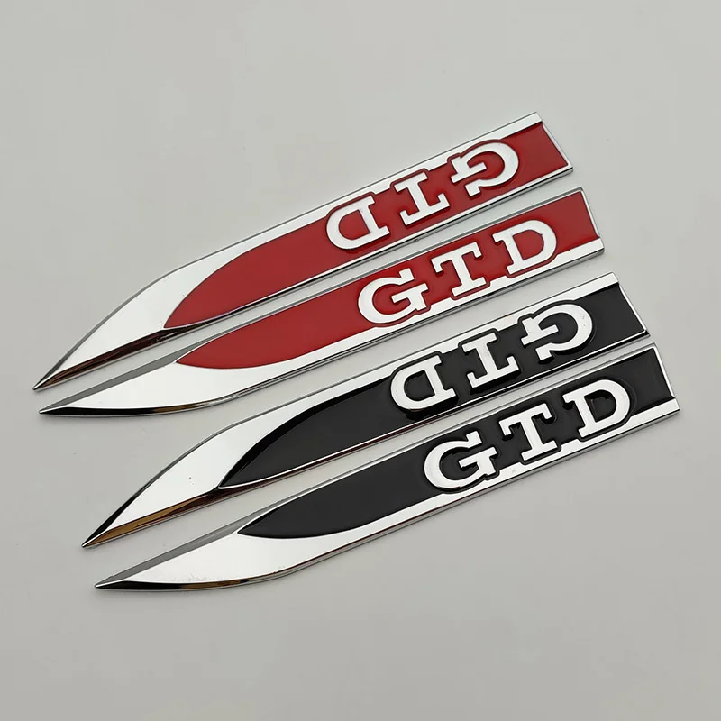 

3d Metal Red Black Logo GTD Emblem Car Fender Badge Decal For VW Golf 6 7 5 7.5 MK6 MK7 GTD Sticker Accessories