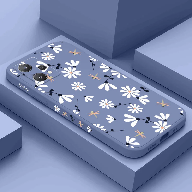 

Daisies Fly Phone Case For OPPO Realme 10 10T 9 9i 8 8i 7 7i 6 Pro Plus C30 C31 C35 C1 C11 C12 C15 C20 C21Y C25 C25S Cover