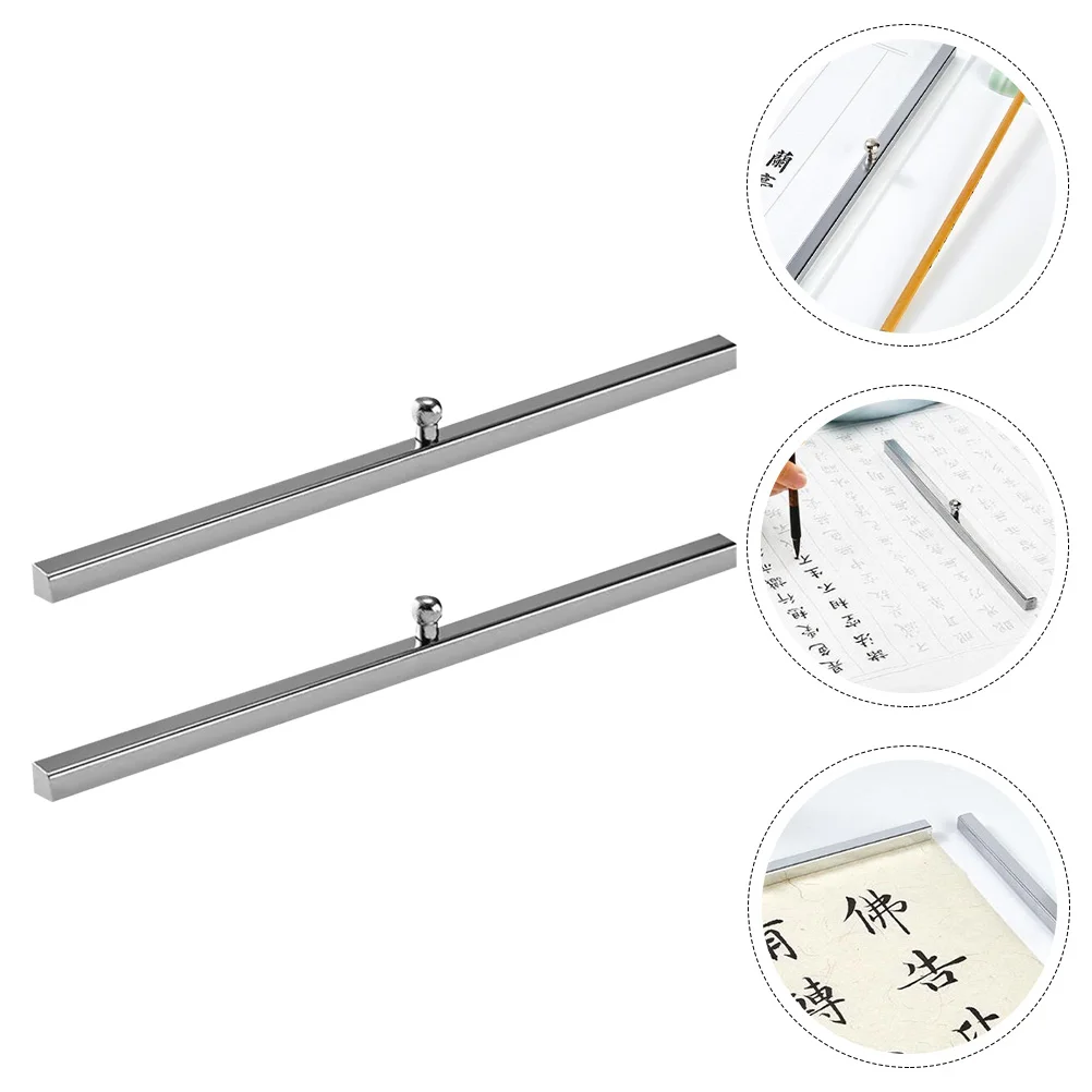 

Paperweight Calligraphy Paper Writing Painting Weight Chinese Wooden Practicing Ruler Flat Rulers Desk Drawing Practice Tool