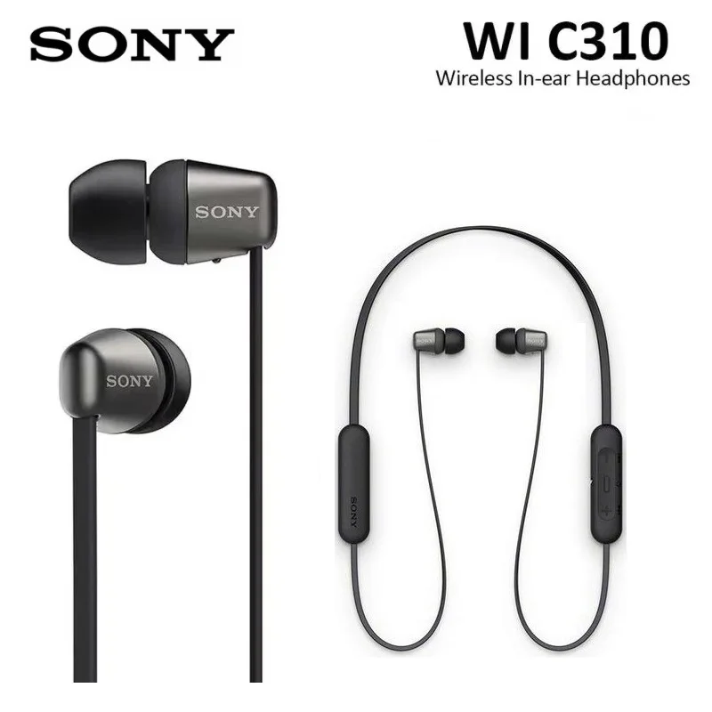 

Original SONY WI-C310 Wireless In-ear Stereo Earphones Magnetic Headset Handsfree with Micphone Bluetooth 5.0 Sport Earbuds