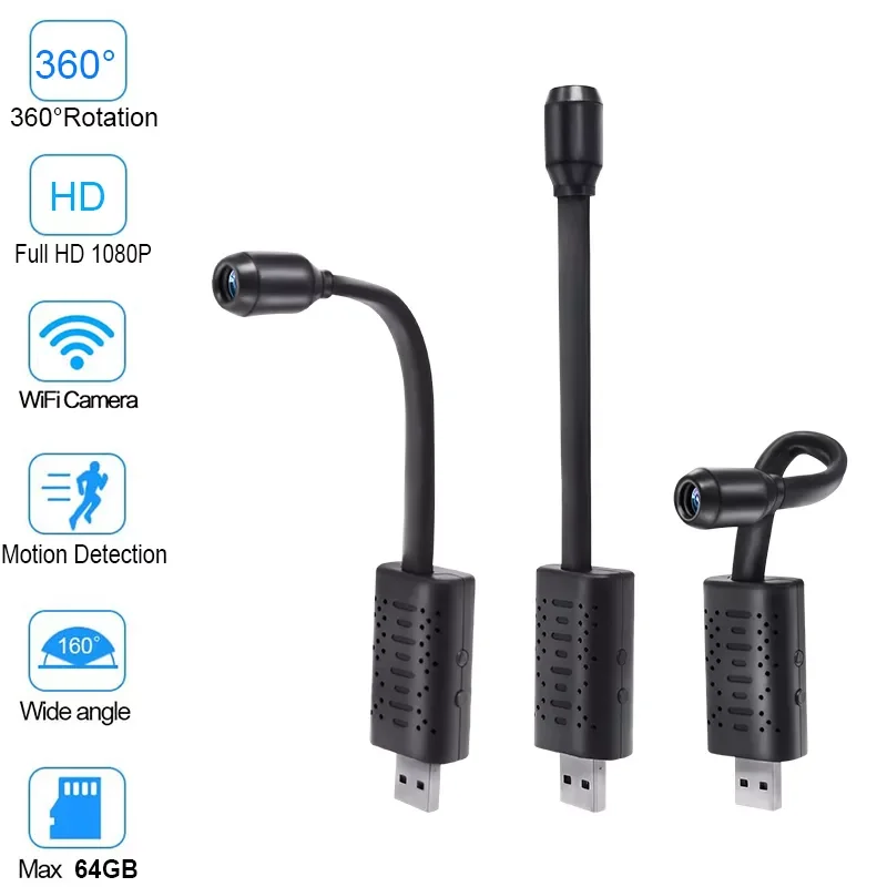 

Умная мини-камера с защитой от кражи, USB 1080P, Wi-Fi