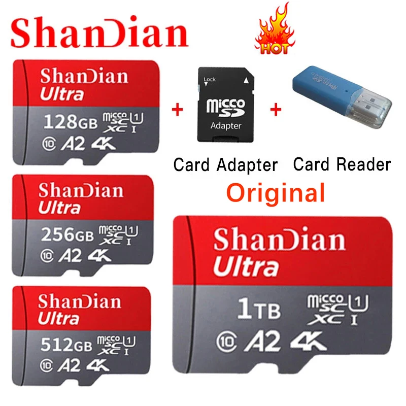 1TB Mine Memory  Card 128GB 256GB High Speed  Card TF Flash Card 512 GB Memory Card for Phone Cameras MP3/MP4 Player