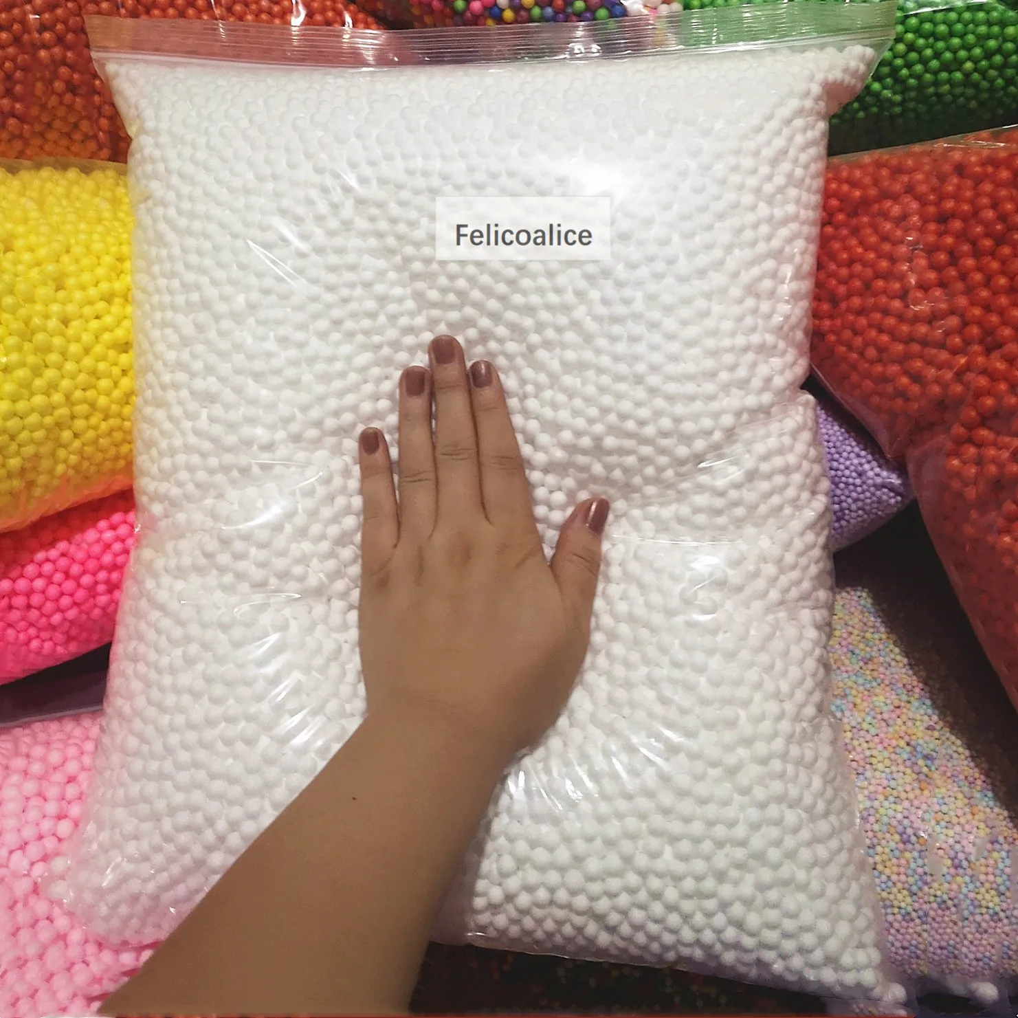 

Пенопластовые шарики Felicoalice 7-9 мм 250 шт