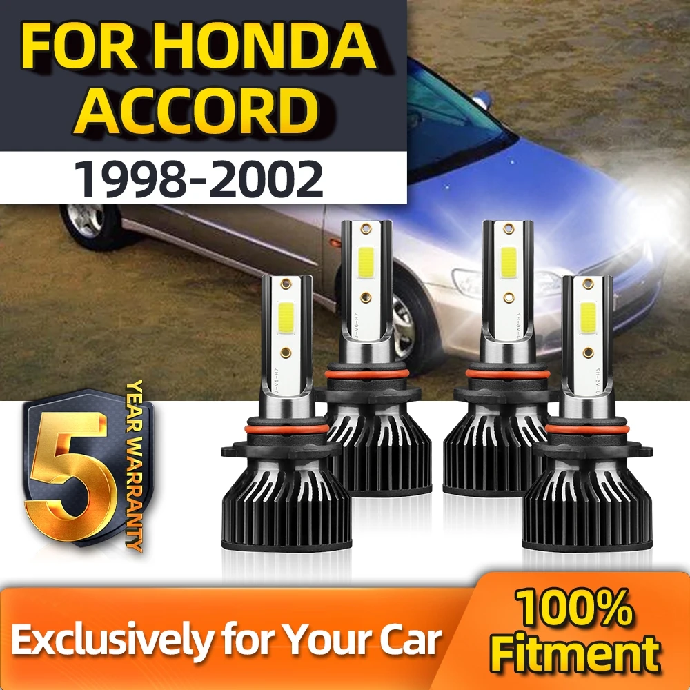 

TEENRAM For Honda Accord Low 9006 High 9005 LED Headlights Beam Combo Bulbs Ultra-white 6500K Kit 1998 1999 2000 2001 2002