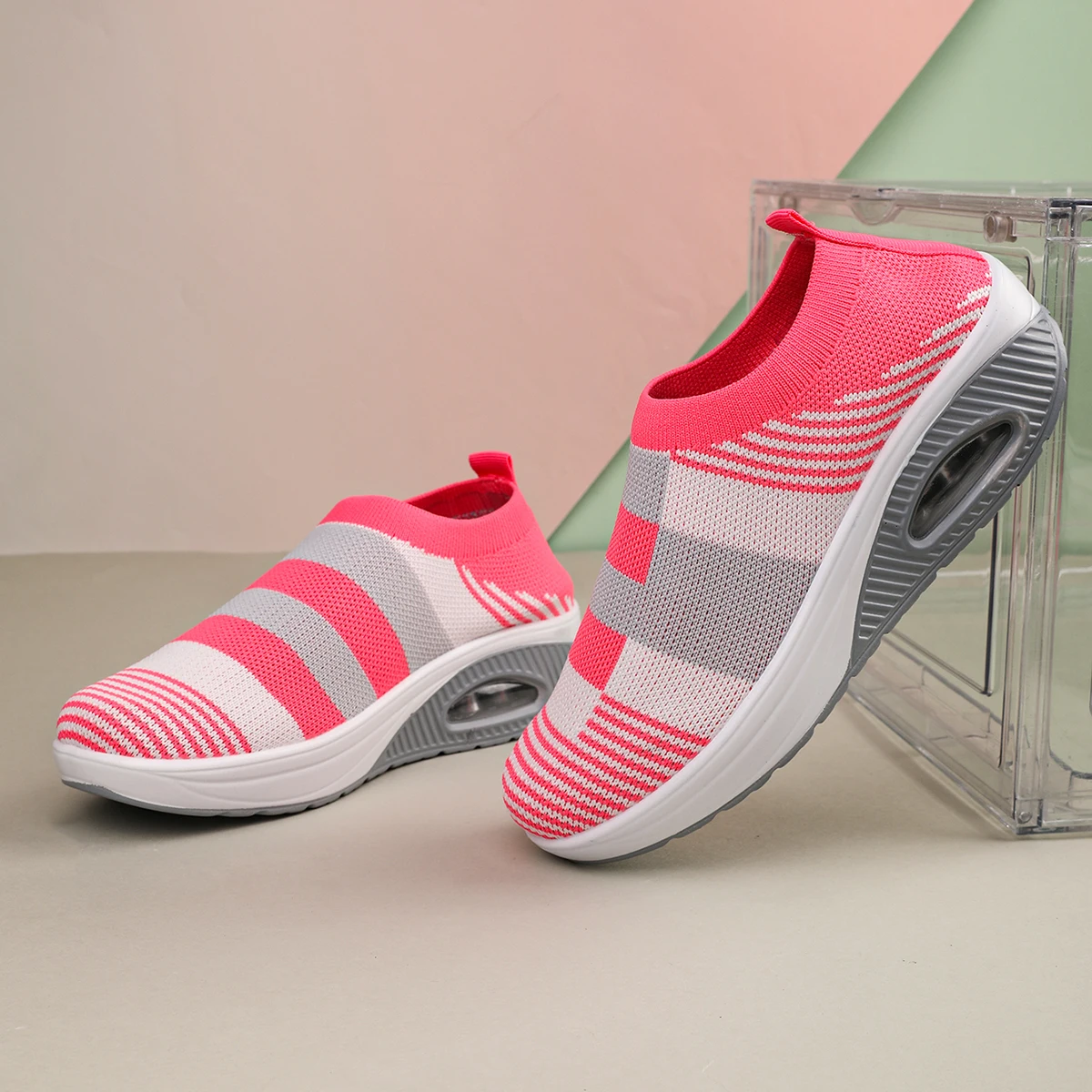 Тренировочная обувь дышащие женские повседневные кроссовки с сеткой