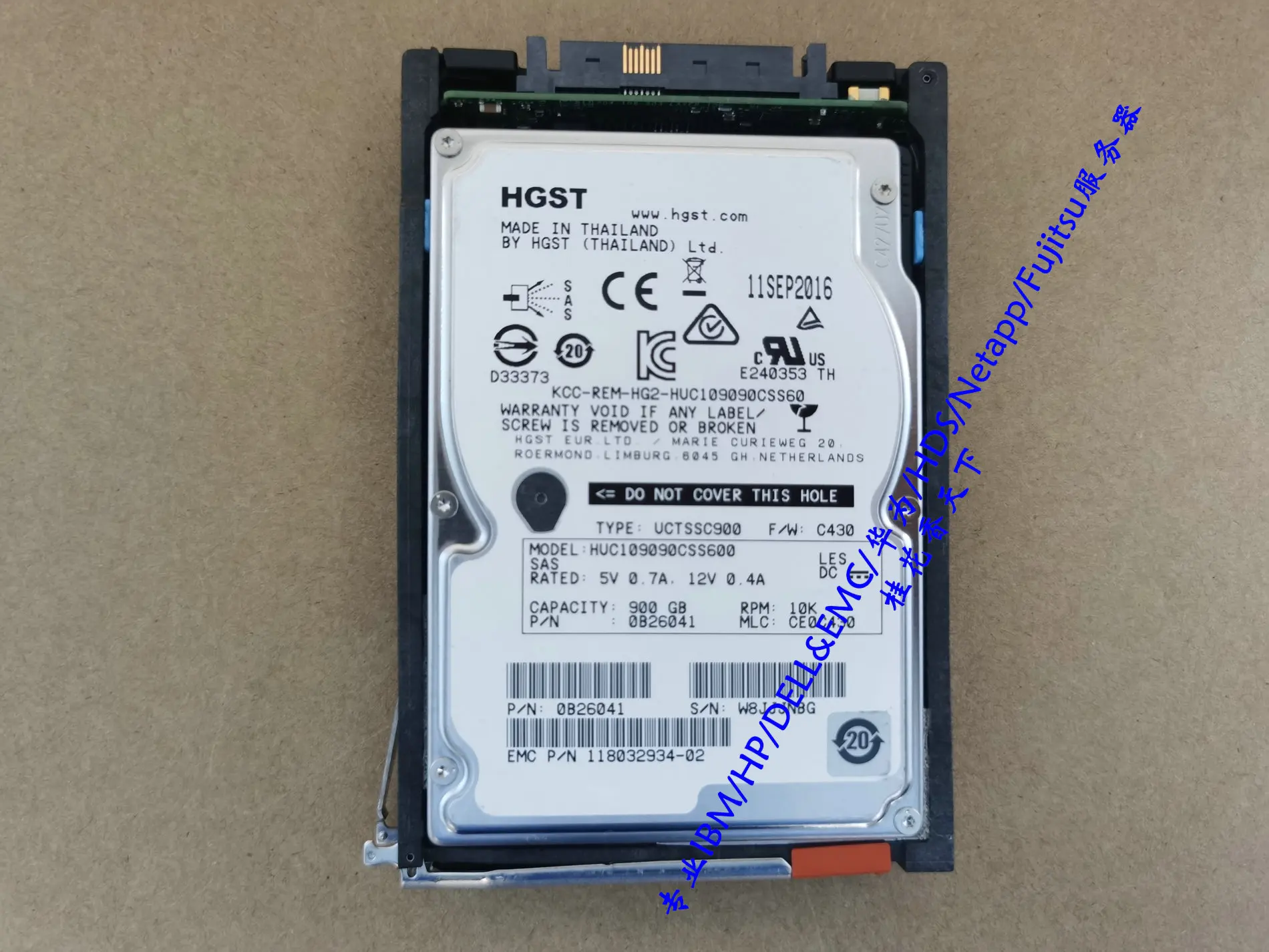

EMC 005049809 900G 10K SAS 2.5 VNX 5200 5400 5600 hard disk with test report