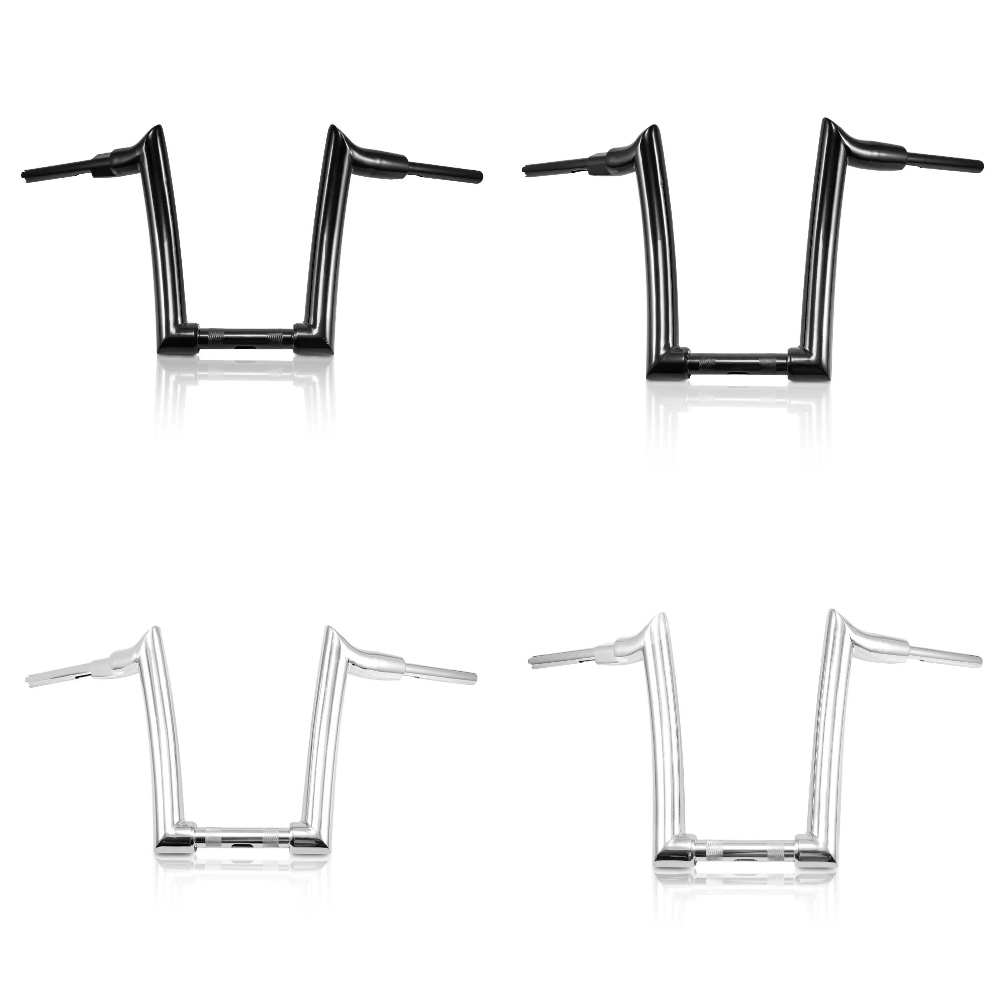 

Retro Motorbike Handlebars 14" 16" Rise 1.25'' Clamp 50mm Thickening Bars for Fat Boy Dyna Softail Sportster Road Glide Cruiser