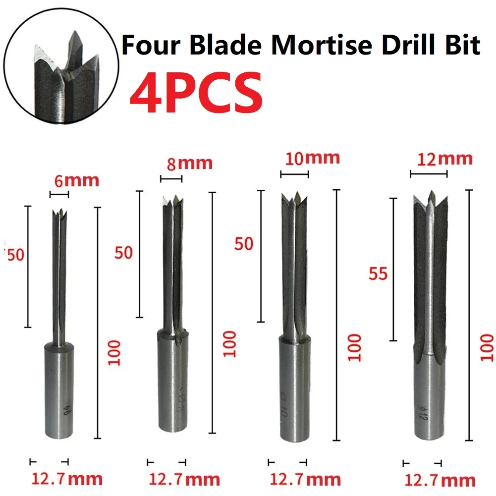 

Woodworking Drill Bit High Speed Steel Four Blade Mortise Drill Swing Machine Positive And Negative Tenoning Chair Assembly