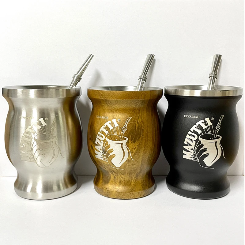 Роскошная оригинальная Аргентинская нержавеющая сталь Yerba Gourd Mate чайная кружка