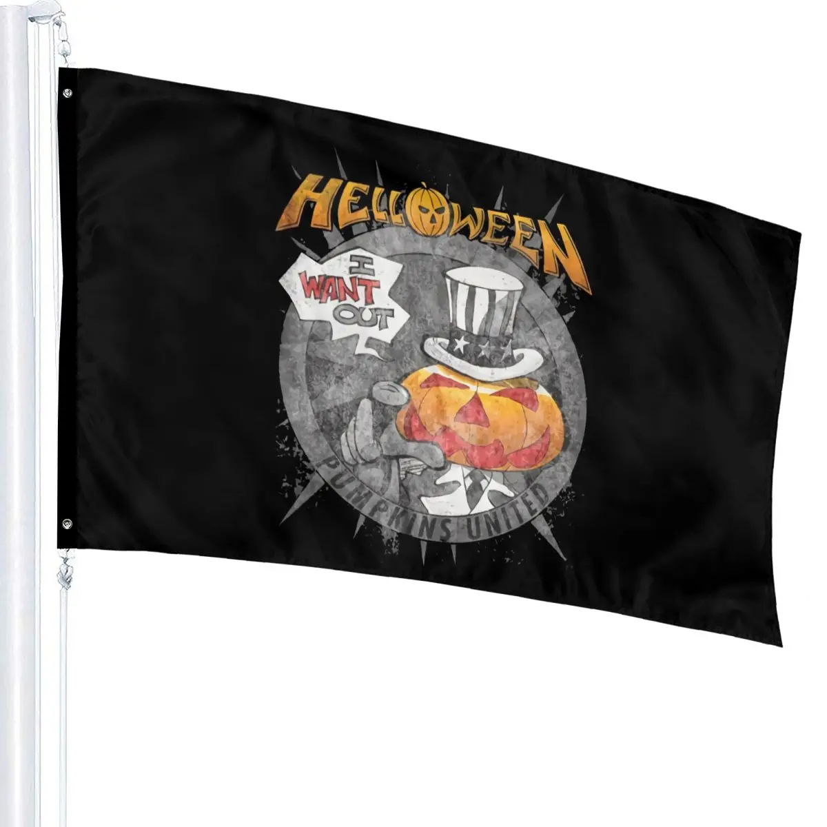 Helloween I Want Out Tour металлическая музыкальная лента в виде тыквы Hel10126784 для женщин
