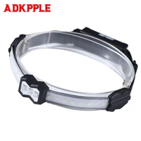 cob led headlamp headlight with built in battery outdoor flashlight usb rechargeable head lamp torch camping work light