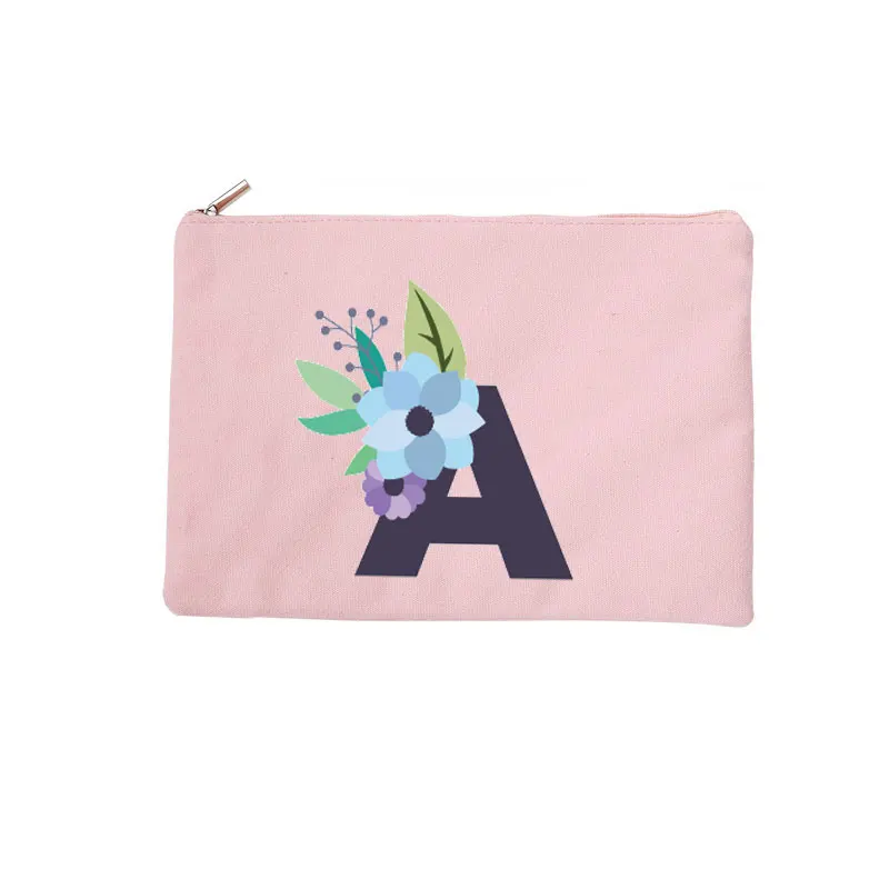 

Косметички с цветочным принтом и буквами, чехлы для макияжа подружки невесты, органайзер для туалетных принадлежностей для девичника вечер...