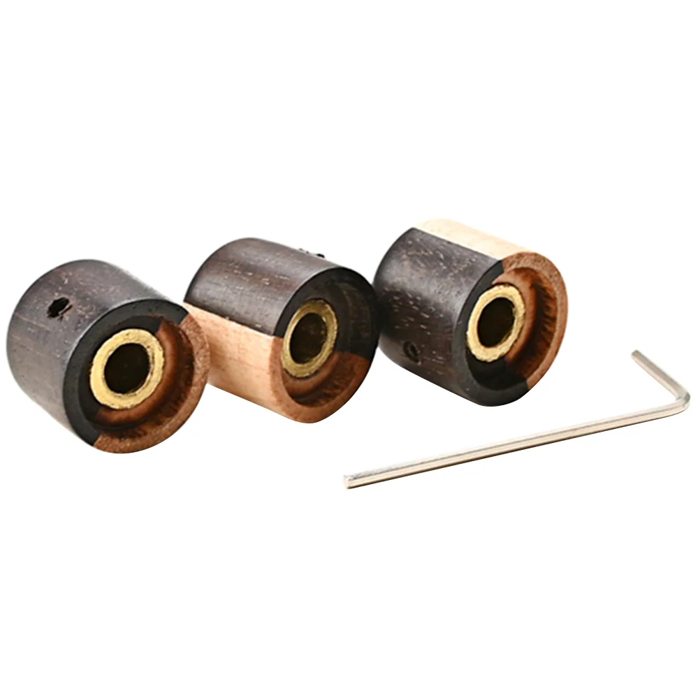 

3 Pcs Guitar Knob Volume Control Useful Bass Knobs Electric Tuning Tone Buttons Wooden Potentiometer Caps Replacement