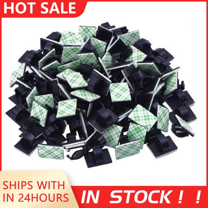 

10Pcs Adhesive Car Cable Organizer Clips Cable Winder Drop Cable Holder Cord Management Desk Wire Tie Fixer Cable Winder Tool