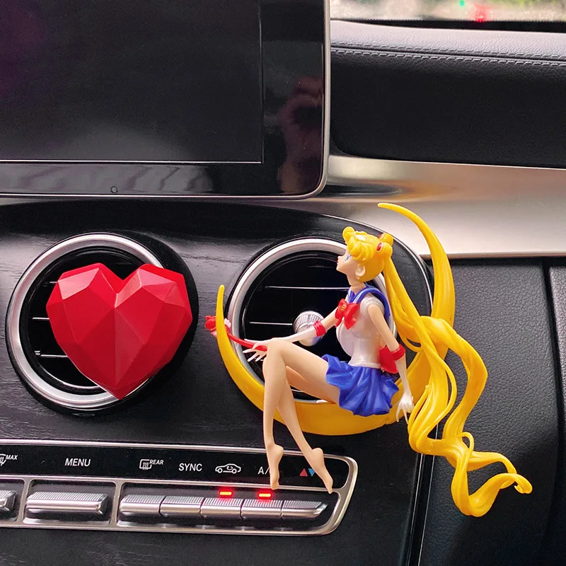 

Car Air Outlet Clip Decoration Interior Products Sailor Moon Cute Anime Auto Fragrance Ornaments for Women Accessories Voiture
