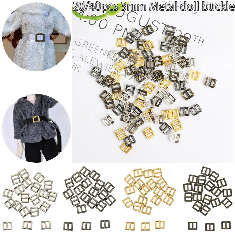 

Newest Mini Ultra-small 3mm Stuffed Toys Doll Bags Accessories Tri-glide Buckle Diy Dolls Buckles Belt Sewing Buttons