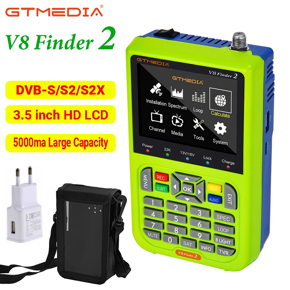 Портативный фотометр V8 Finder2 GTmedia DVB S2X/S2/S антенна спектра петля поиска 3 5 дюймов HD LCD