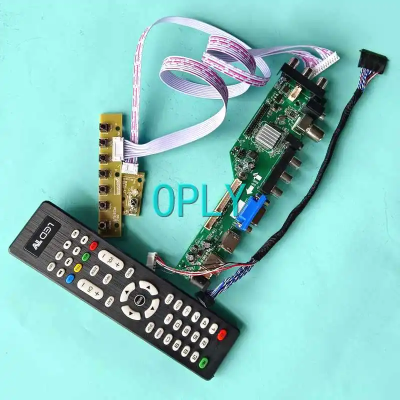 

DVB Digital LCD Matrix Controller Board Fit CLAA140WB01 CLAA140WB11A 40 Pin LVDS AV RF USB 1366*768 VGA HDMI-Compatible Kit 14"