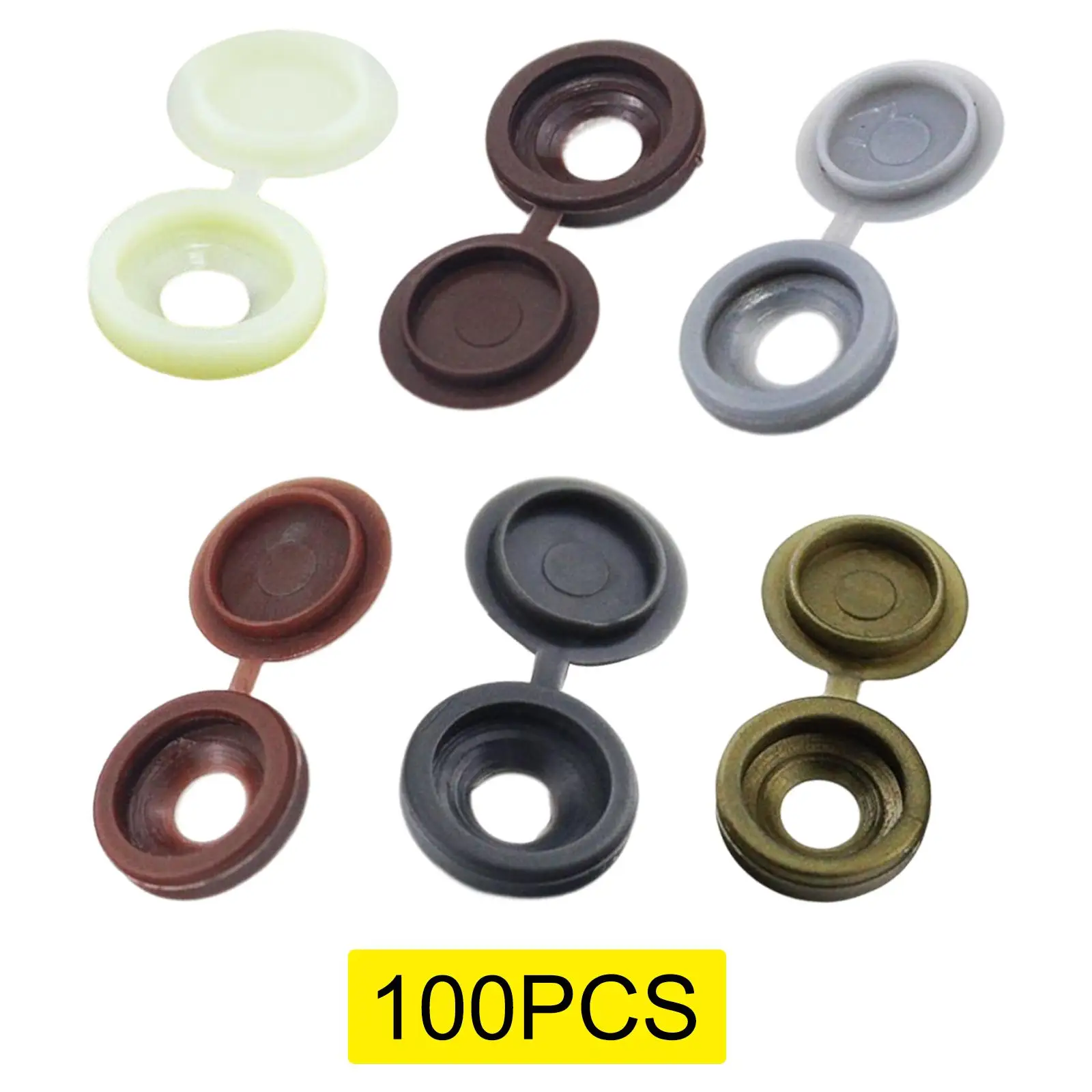 

100 Pieces Screws Caps Wear Resistant Durable Screw Covers, for Furniture