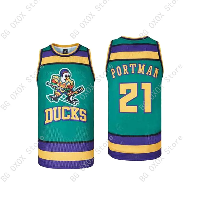 

BG basketball jersey ducks 21 Portman Jerseys Embroidery sewing ventilate Outdoor sportswear Hip-hop 2022 Green high quality new