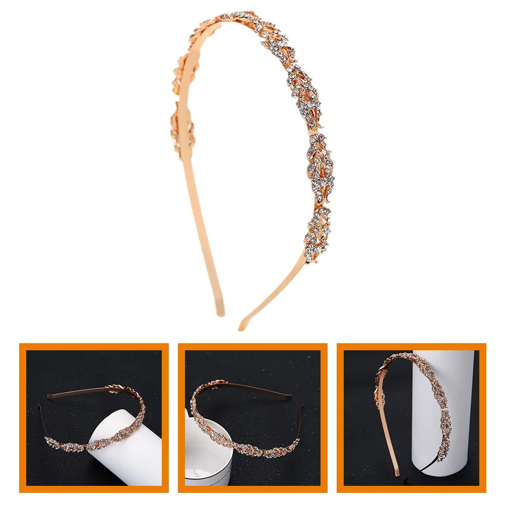 

Gold Gold Gold Gold Decor Fashion Hairband Supply Crystal Rhinestone Bands For Women's Metal Party Favor Girls Shiny Miss
