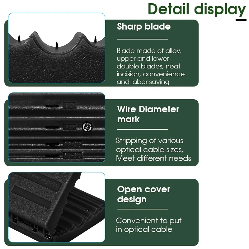 Free shipping COMPTYCO AUA-09 Fiber Optic Ribbon Optic Cable Stripper 1.5-11mm Longitudinal Center Pipe Stripping Tool Tube Sli