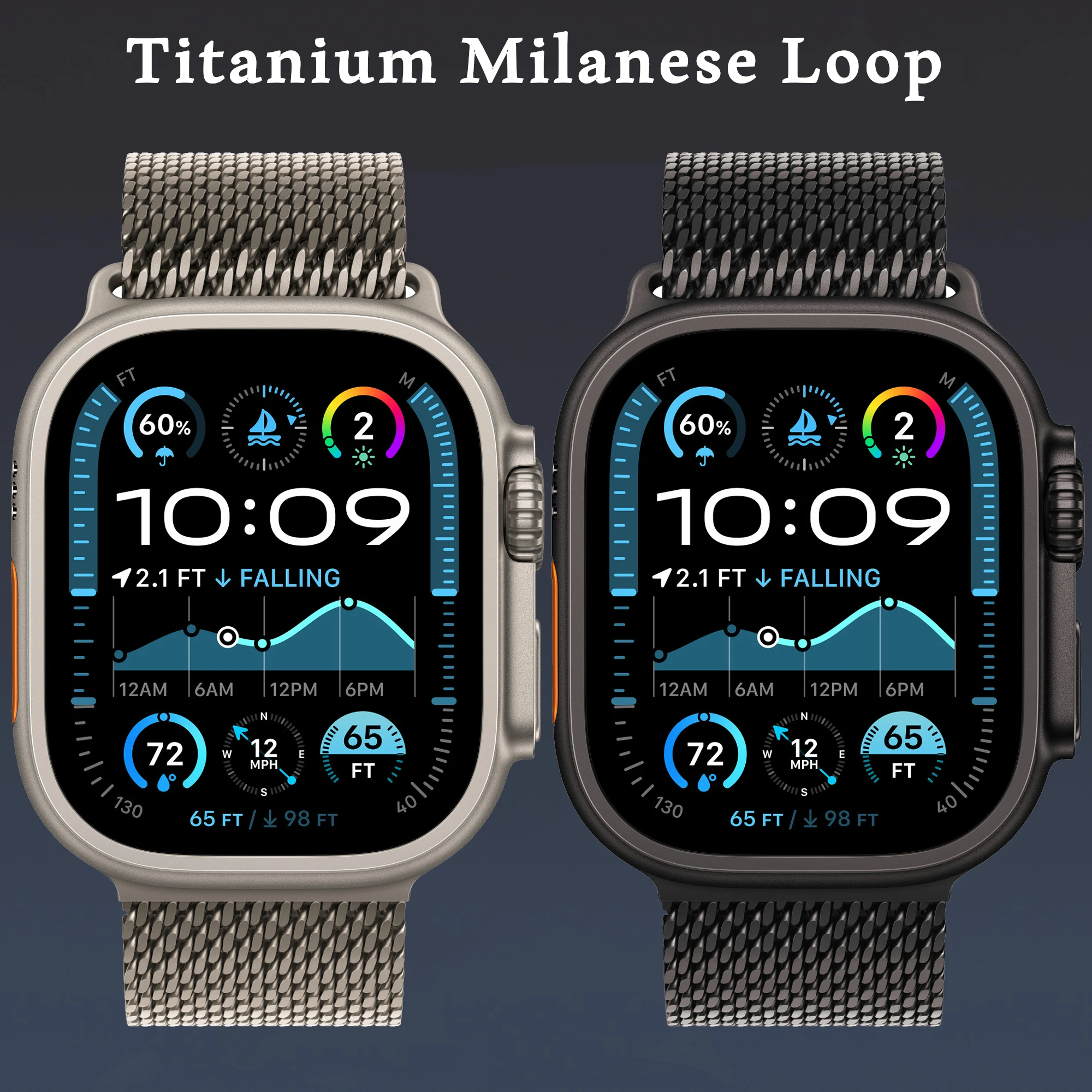 Титановый ремешок для Apple Watch Ultra Band 49 мм 46 45 42 iWatch 44 41 40 м Петля correa браслет Серия 10 9