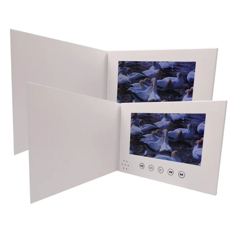 Custom 7 Inch Video Lcd Screen Albums Book Business Video Booklet Gift Wedding Greeting Card Lcd Screen Video Brochure Card
