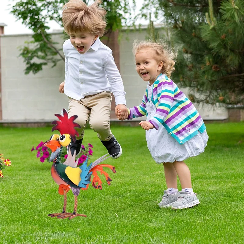 Уличная Металлическая Статуя петуха BMBY декоративная садовая статуя фигурка