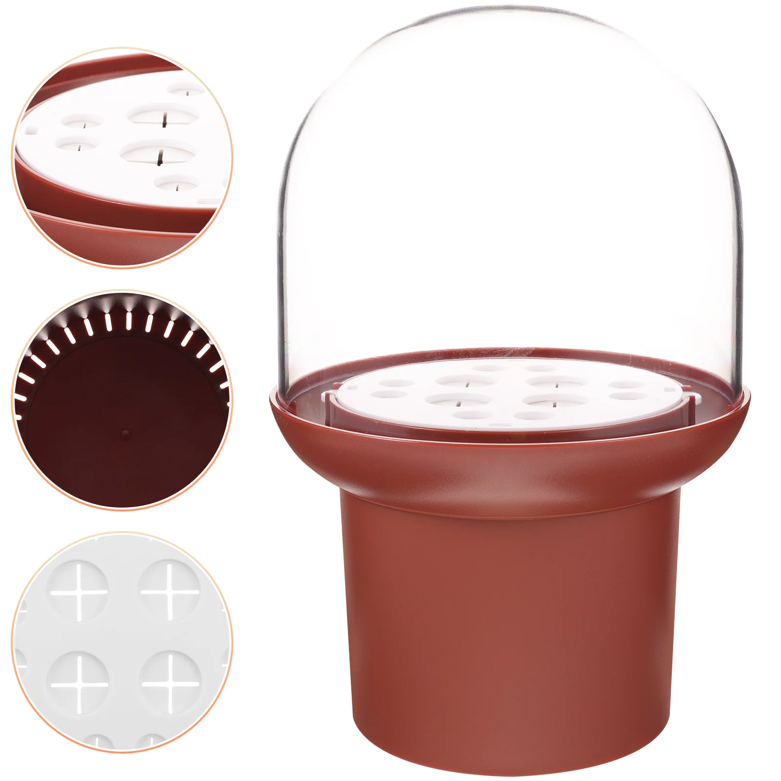 

Brush Holder Makeup Organizer Cup Pen Desk Compartment Lipsticks Display Case Desktop Container Slots Cups