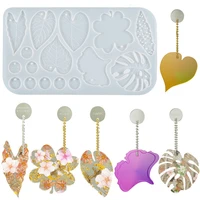 irregular leaves four leaf clover earring pendant silicone mold diy crystal epoxy resin mold leaf necklace jewelry casting mold
