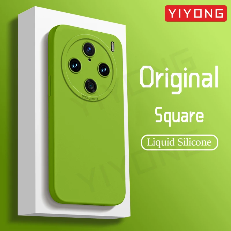 Оригинальный мягкий чехол из жидкого силикона для VIVO X100 X90 X80 X70 X60 Pro Plus + VivoX100