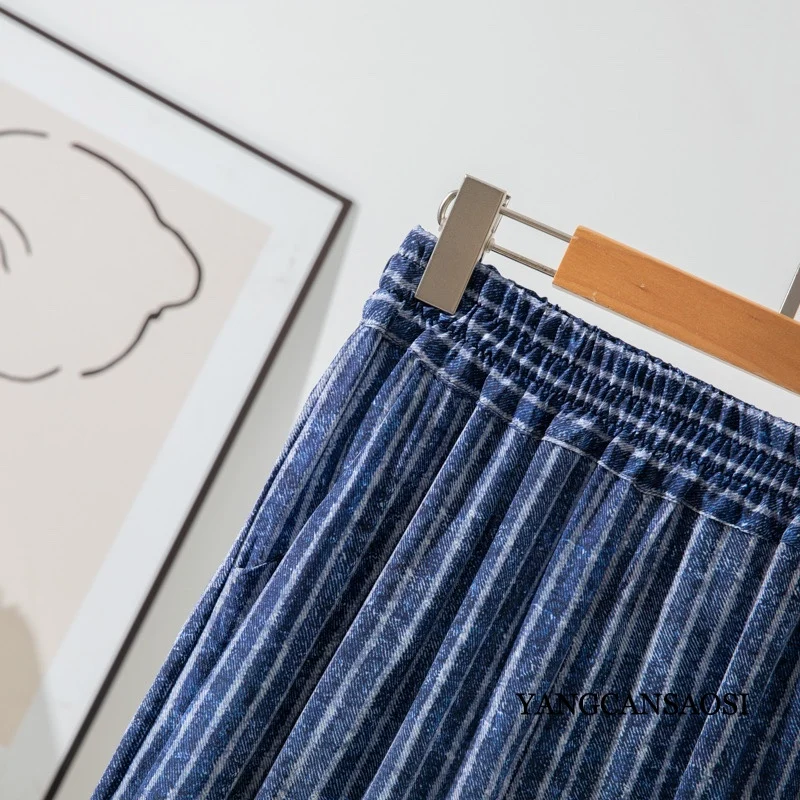 100% натуральный шелк тутового шелкопряда крепдешин синие полосатые эластичные с