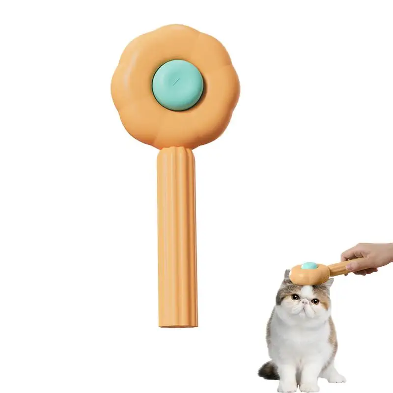 

2022 New Sunflower Hair Removal Comb For Dogs Cat Detangler Fur Dematting Brush Grooming Tool For Long Hair Curly Pet