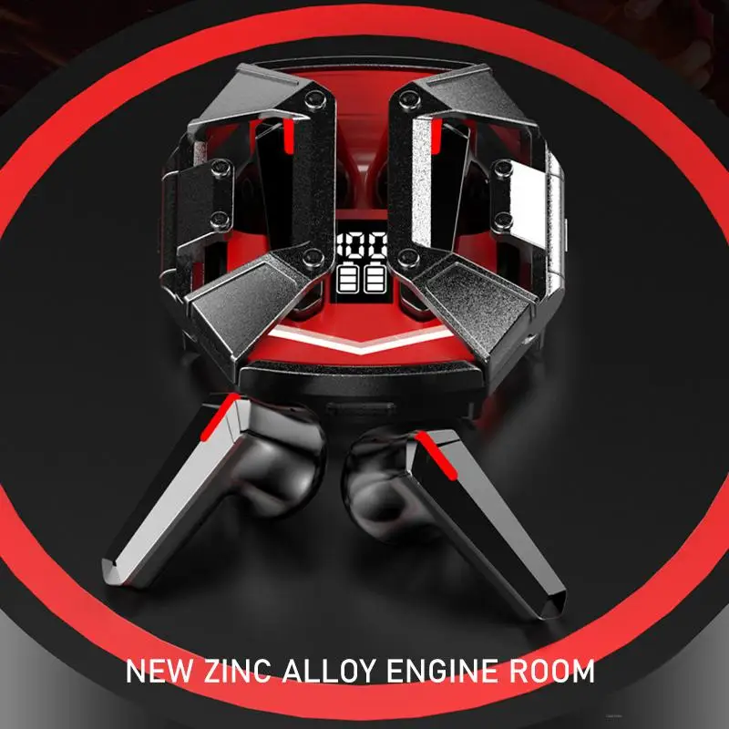 

Wireless Gaming Bluetooth 5.3 Headset G600 TWS Low-delay Earphones LED Display High Quality Clamshell Alloy body With Microphone