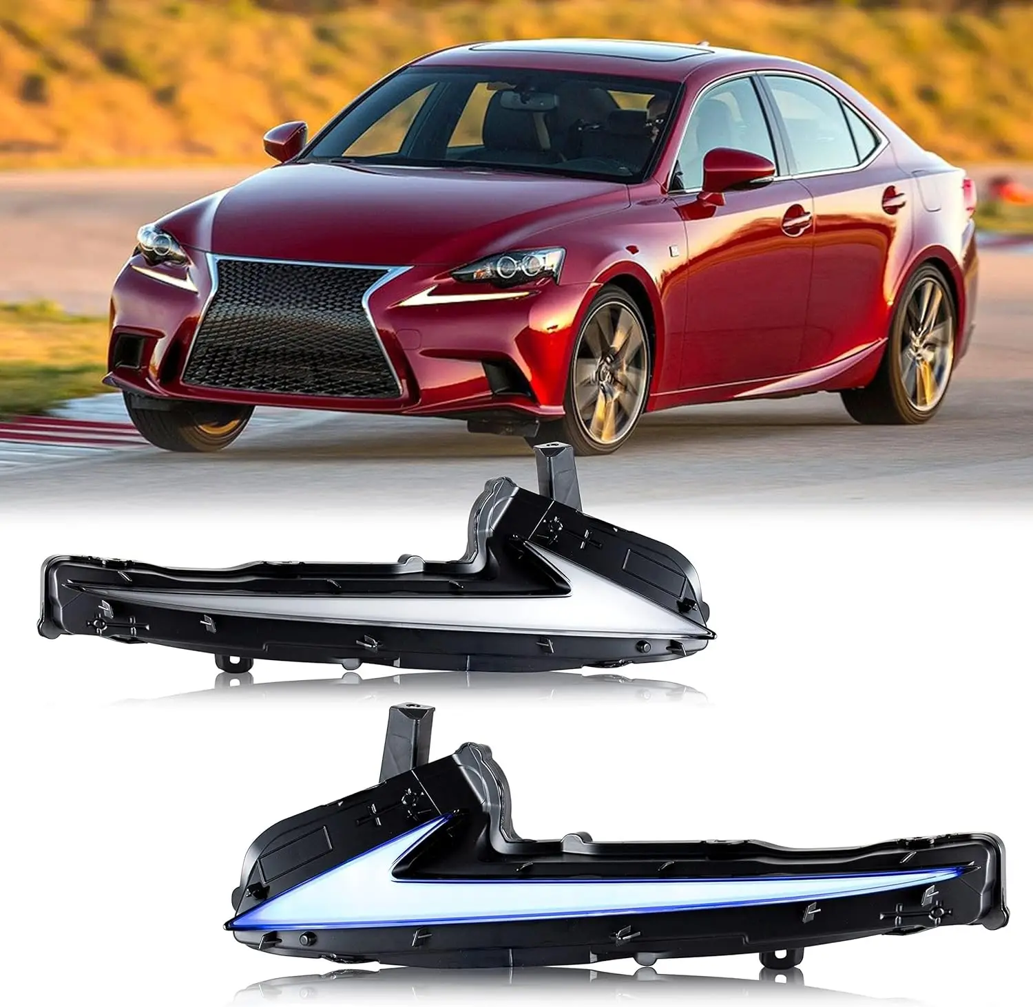 

Светодиодные дневные ходовые огни RGB для Lexus IS200t/250/350/300 2013 2014 2015 2016, анимация запуска-вверх с последовательным указателем поворота