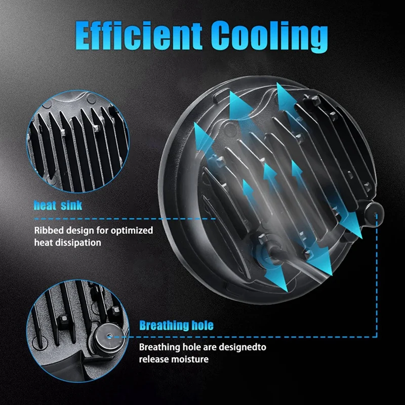 Передняя фара для мотоцикла 2x3/4 с белым ореолом DRL Sportster Iron 883 Dyna Street Bob