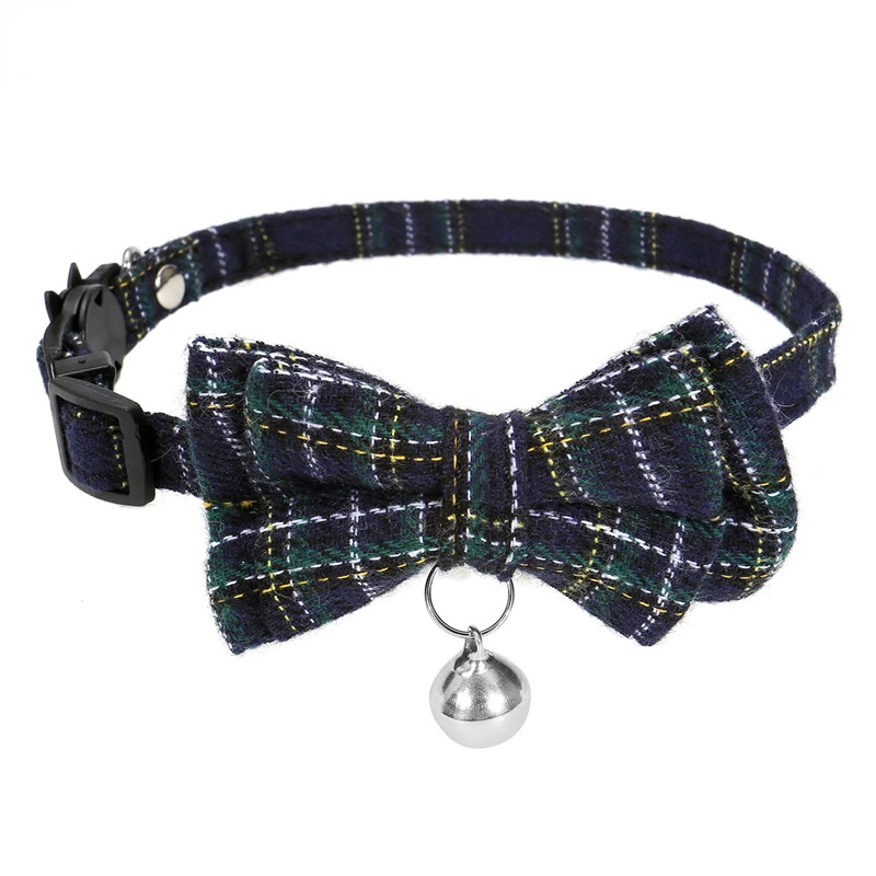 

Cute Breakaway Cat Collar Kitten Pet Bowtie Collar Adjustable Bowtie Collar with Bell Pet Party Bandana Collar S/M Size