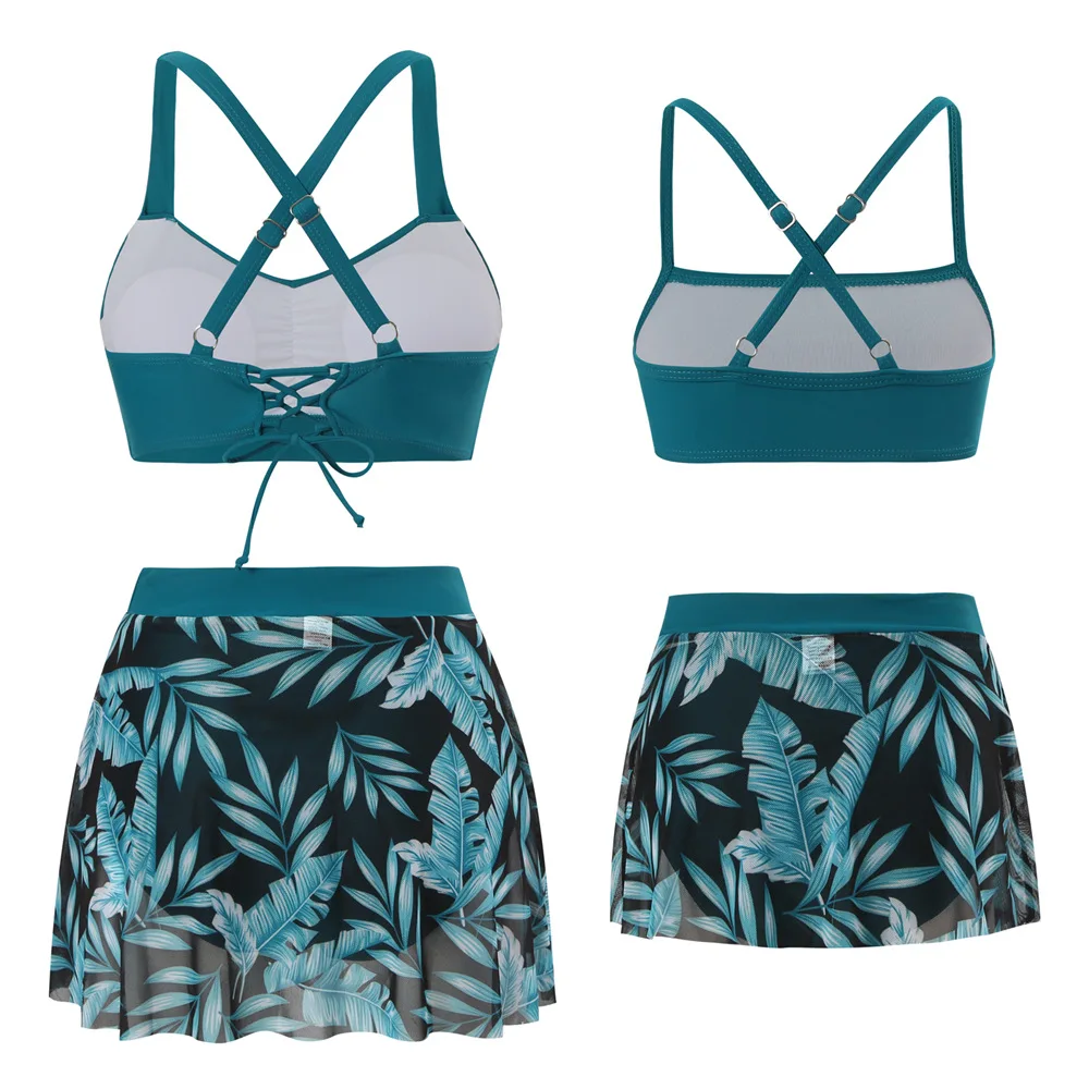 Женский летний купальник с цветочным принтом и открытой спиной